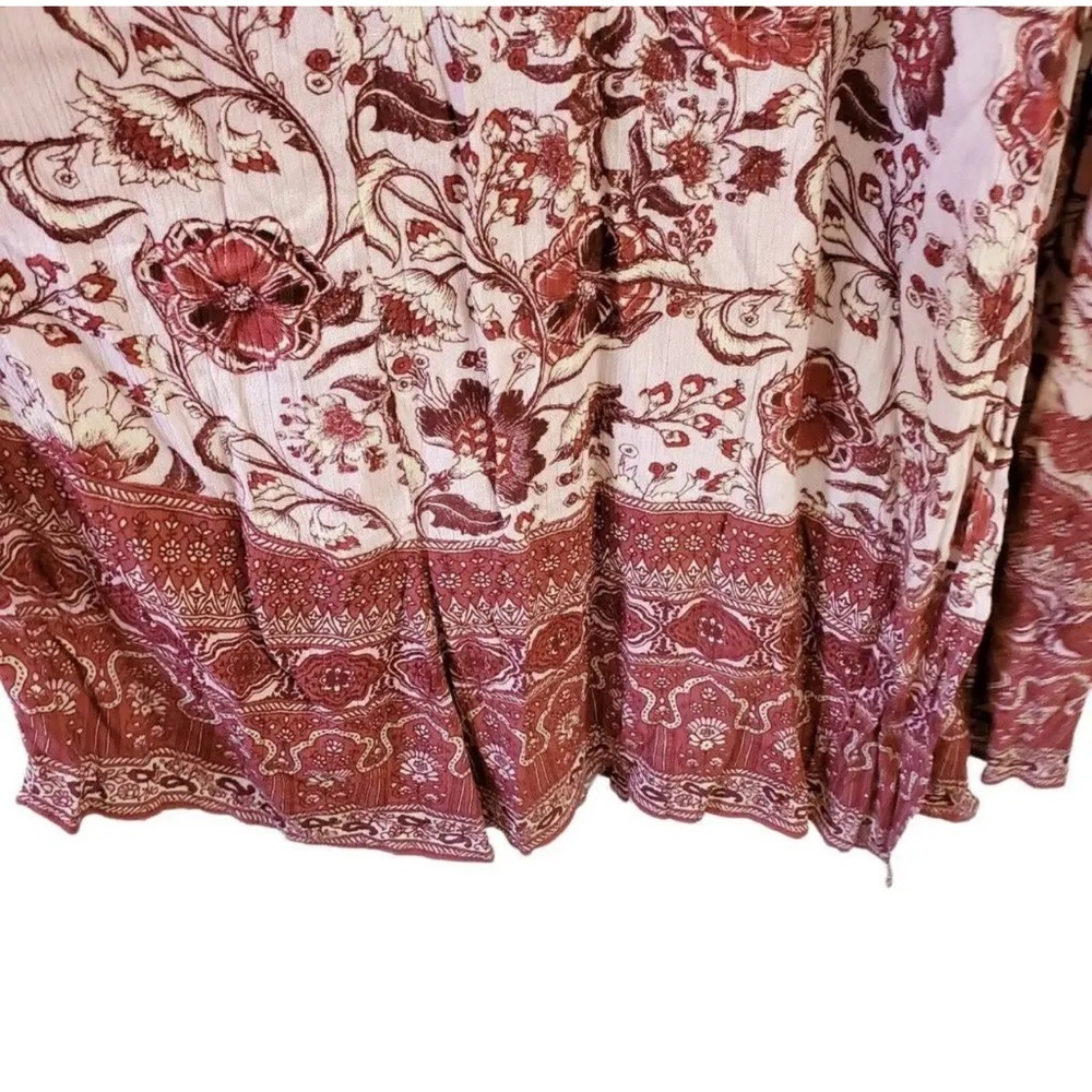 NWT Knox Rose Pink Floral Wrap Maxi Dress Boho Cottagecore Size Small - Picture 4 of 12